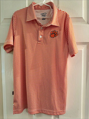 Boys Clemson Tigers Embroidered Polo Size Medium